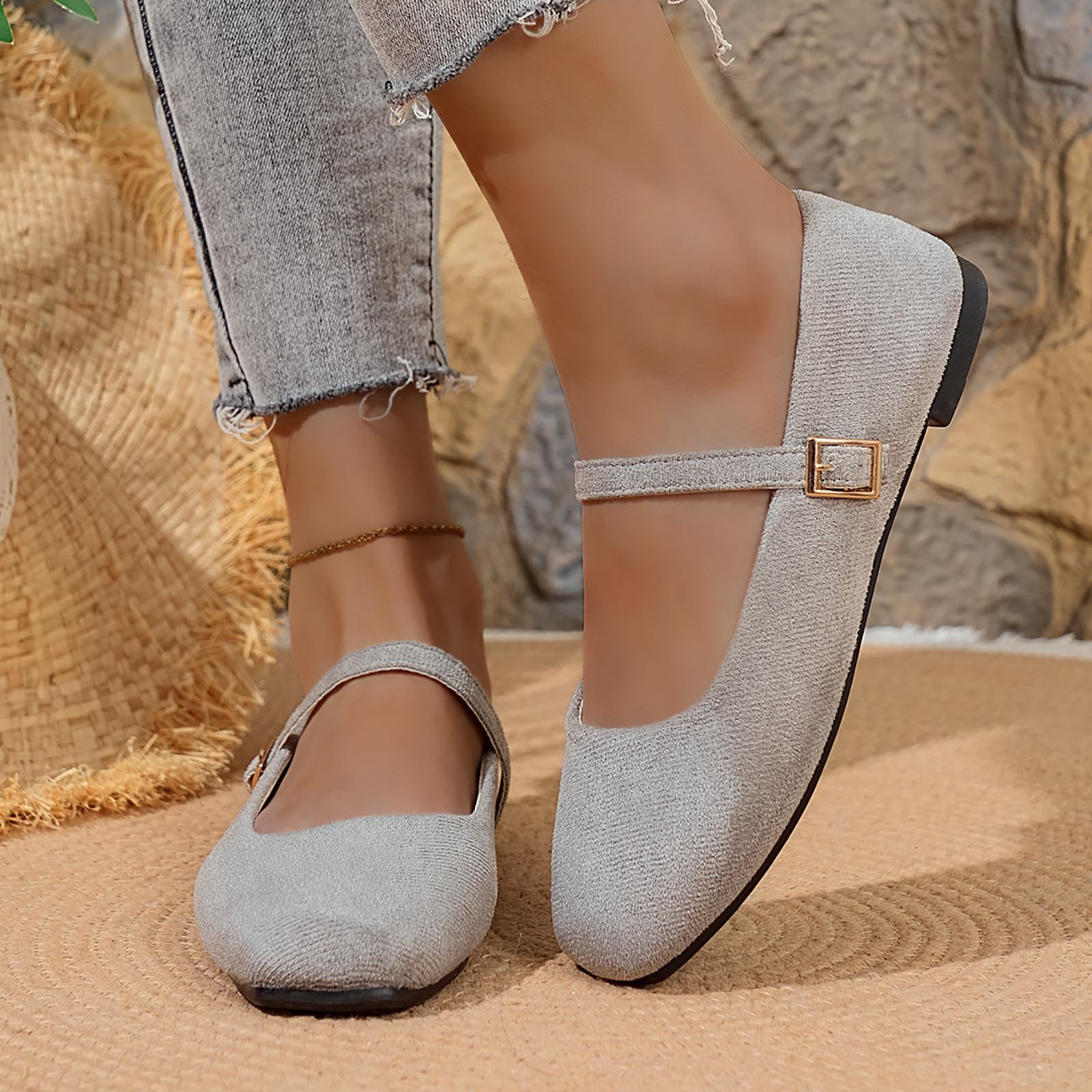 Women's Breathable Vintage Style Leather Loafers, Summer Orthopedic ...