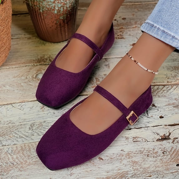 Women's Breathable Vintage Style Leather Loafers, Summer Orthopedic Mesh Non-Slip Slip On Walking Moccasins Lightweight Shoes with Arch Support Purple 7