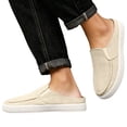 thumbnail image 1 of Women’s Breathable Waffle Knit Backless Slip On Mules, Soft Loafer Style Half Slide Walking Flats, Light Non-Slip Rubber Sole Casual Shoes Beige 9.5(43), 1 of 9