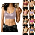 thumbnail image 1 of Women's Breathable Wireless Bra, Scarless Thin Underwear, Soft Support Large Bust Bra, No Underwire Pullover, Comfy Daily | TruBelle,Hot Pink XL, 1 of 6