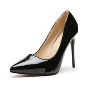 FTZOIIYV Women's Bridal Sexy Color Slip On Pointed Toe Stiletto Heels Pump Shoes