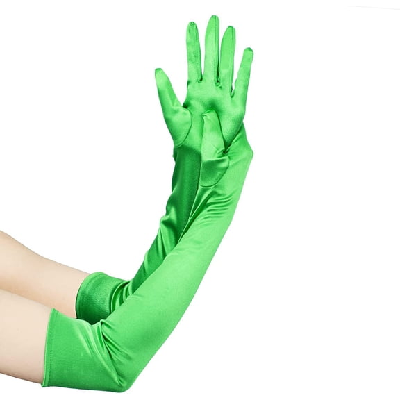 Women's Bridal Wedding Gloves Finger Satin Gloves Long Wedding Accessories