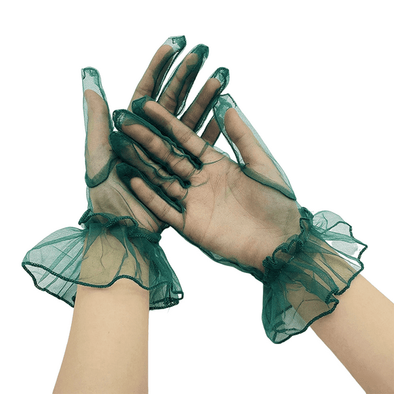 Women's Bridal Wedding Gloves Finger Tulle Gloves short Wedding Accessories