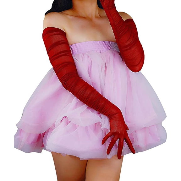 Women's Bridal Wedding Gloves Fingerless Mesh Gloves Long Wedding Accessories