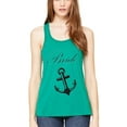 thumbnail image 1 of Women's Bride Anchor Printed Flowy Racerback Tank Top, 1 of 1
