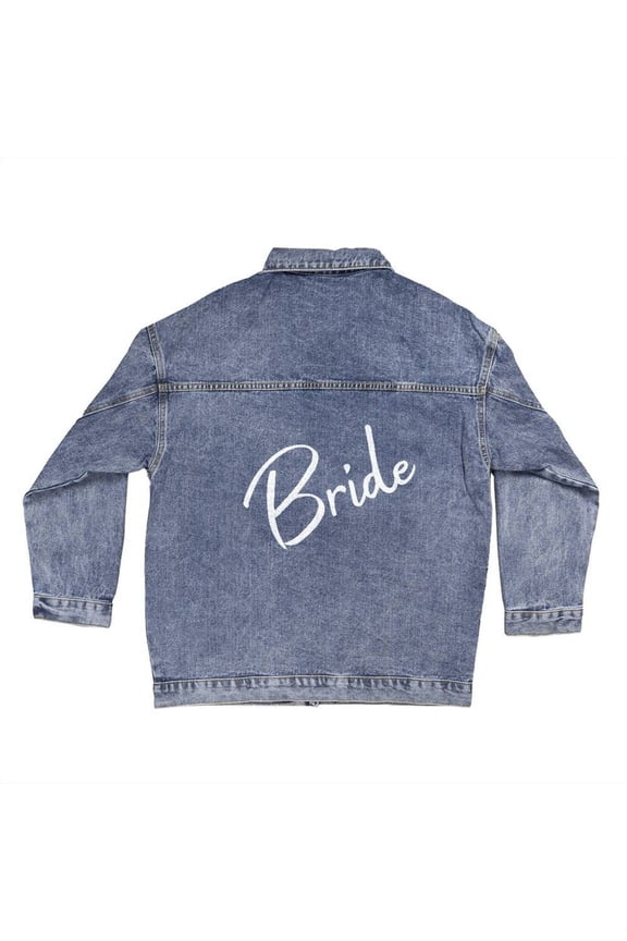 Women's Bride Denim Jacket Mrs Bride Bachelorette Jacket Hen Party Gift