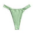 thumbnail image 1 of Women's Briefs Bikini Underwear Pack of Thongs Women Satin Bikini Panties Lot Vs Thong Panties Womens Breathable Briefs for Women Seamless for Brief Green S, 1 of 3