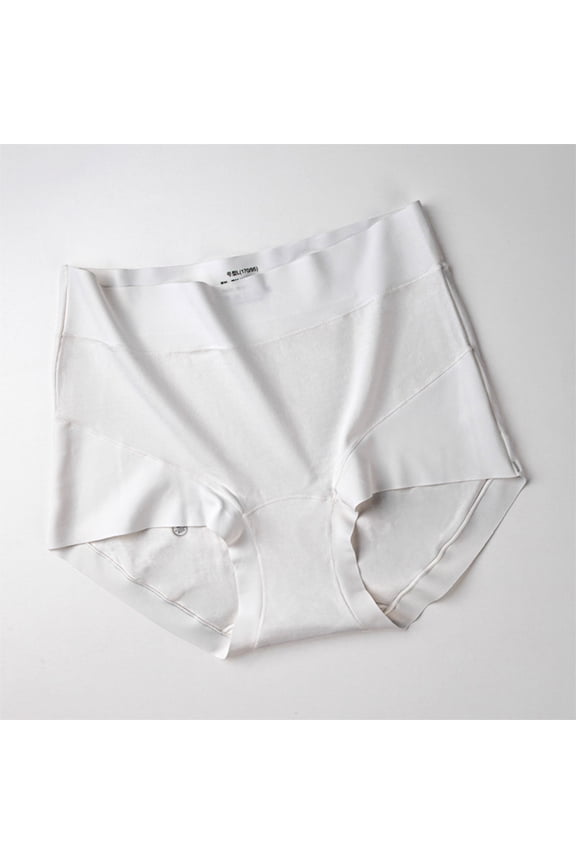 Women's Briefs Comfortable High Waist Underwear Panties, Basic Design Everyday Use for Women, Standard Style General Purpose Cotton Underwear for Daily Wear and Home Use,White,L