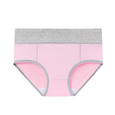Women's Briefs, Comfy Underwear for Women, Plus Size Panties, Women's Large Color Cotton High Waist Pants With Raised Hips Underwear, Light pink, 3XL