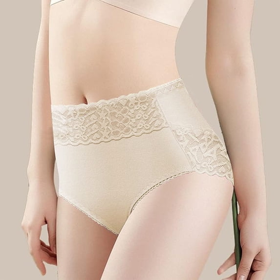 Women's Briefs Lace Trim Plus Size Panties Lower Abdomen Waist Trainer Underwear plus Size 3x Vintage Thong Panties Large Couples Underwear Matching Set Lane Panties 22/24 plus Size Womens Underwear