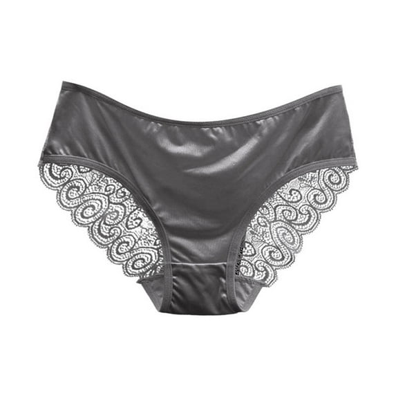Women's Briefs Lane 14 16 New Leggings for Women Lift Pack Satin Lace Panties Briefs Women Long Underwear Pants The Bibs The Knickers Panties Satin for Japanese Sexy Clothes Grey L