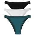 thumbnail image 1 of Women's Briefs Low-Rise Thong 3 Pack of Cotton Panties Women S-XL Underwear, 1 of 7