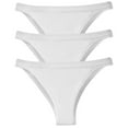 thumbnail image 1 of Women's Briefs Low-Rise Thong 3 Pack of Cotton Panties Women S-XL Underwear, 1 of 7