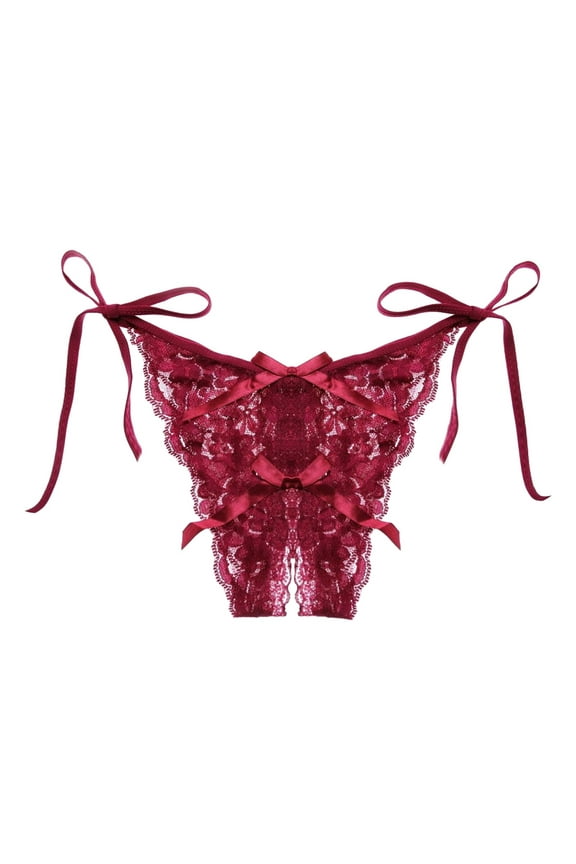 Women's Briefs Pants 22w Elastic Waist Thong Panties Large Athletic Underwear Women Light Bikini Underwear Satin French Knickers for Women Online Shopping Cute Panties for Padded Men Red One Size
