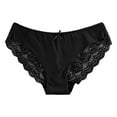 thumbnail image 1 of Women's Briefs My Recent Breathable Waist Trainer for Women Silk Lingerie Panties plus Underwear Granny Panties for Women Underwear Seamless Bikini with Lace Womens V String Womens Black XL, 1 of 4