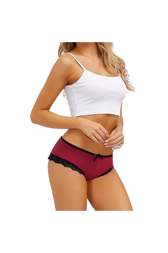 Women's Briefs Ruffled Panties Women Pack Boys Underwear Women's Exotic Underwear G String plus Size Comfy for Women Panties Pack Woman Girls No Show Size 12 Ladies L