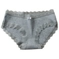 thumbnail image 1 of Women's Briefs Variety Pack Panties for Women Boy Shorts Ladies Bikini Underwear Underwear Men Panties Lingerie Bikini Women Lace Men 3xl High Waist Girls No Show Size Grey L, 1 of 3
