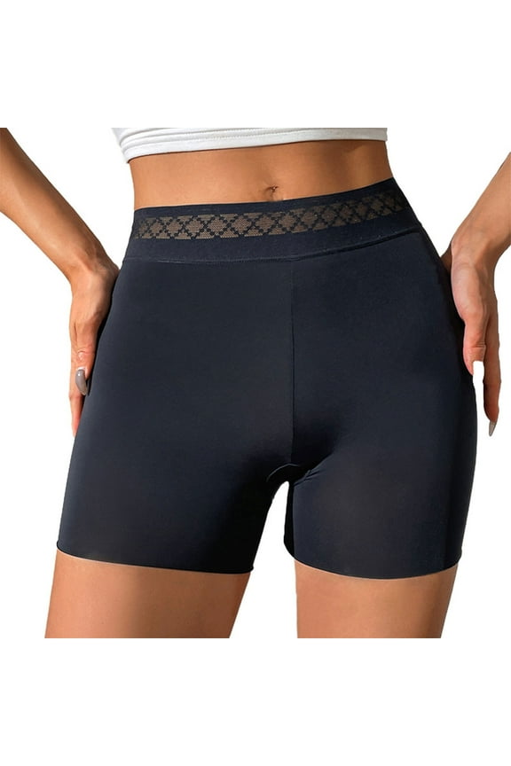 Women's Briefs Waist Trainer for Women Postpartum Silk Thong Panties Women Pack Womens Underwear Briefs No Show Boy Cut Underwear Lace Bikini plus Size Thong Mesh Postpartum Womens Black L