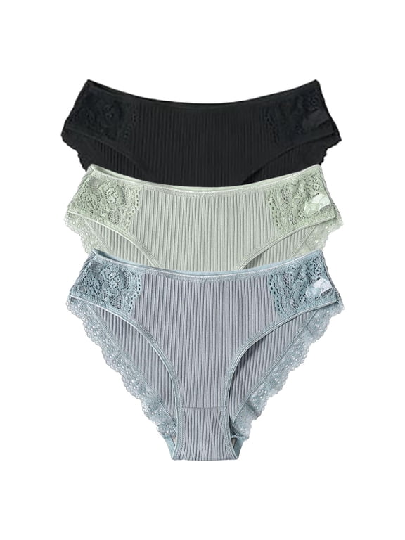 Women's Briefs Women Panties Thongs Pack V Cut Panties for Women Pack Underpants for over 60 Womens Bikini Nylon Maternity Underwear over Bump Lace Underwear Womens Breathable Seamless Pink L