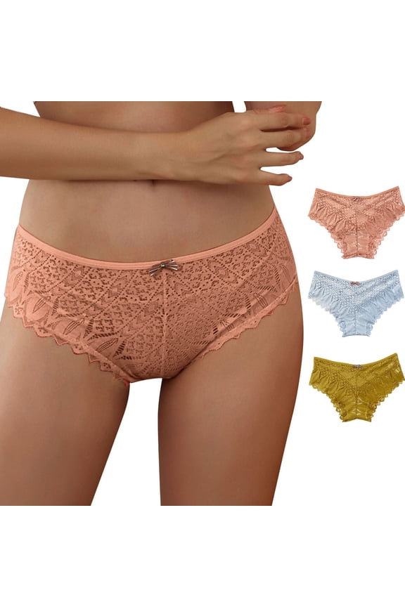 Women's Briefs Women Seamless Underwear Seamless Bikini Underwear for Women Boy Cut Running No Chafe Athletic Thong for Bikini Lace Blouse New Year Yellow 4XL