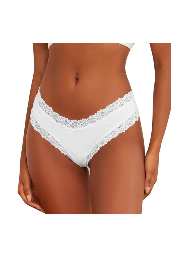 Women's Briefs Women Seamless Underwear Vs Underwear Set Pretty Womens Panties Women New Years Eve Outfit Full Waist Trainer for Family Valentines Shirts Satin French Knickers for Holster White M