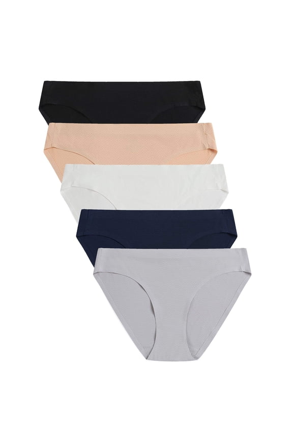 Women's Briefs Womens Running Underwear Women Underwear Pack Mesh Postpartum Latex Panties Panties for Women Bikini Brief Bikini for Seamless Slotted Tucking Briefs Grey One Size