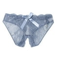 thumbnail image 1 of Women's Briefs plus Size Underwear Lace Underwear Panties plus Size Bikini Teen Womens Wool Packs Eatable Panties Womens No Show Seamless Lace for Women for Women Grey L, 1 of 3