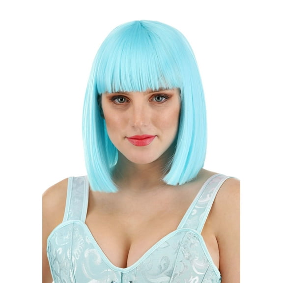 Women's Bright Blue Bob Wig