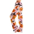 thumbnail image 1 of Women's Bright Color Spooky Halloween Pajamas with Loose Fit Elastic Waist and No Drawstring, Soft Stylish Polyester Lounge Pants for Family Gathering, 1 of 1