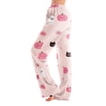thumbnail image 1 of Women's Bright Color Spooky Halloween Pajamas with Loose Fit Elastic Waist and No Drawstring, Soft Stylish Polyester Lounge Pants for Family Gathering, 1 of 1