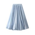 thumbnail image 1 of Women's Bright Silk Pearlescent Design Sense Umbrella Skirt plus Size Skirts for Women 3x Two Piece Skirt Set Denim Midi Skirts Full Bed Skirts Metallic Skirt And Top Mini Skirt Leather Mini Skirt, 1 of 6