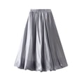 thumbnail image 1 of Women's Bright Silk Pearlescent Umbrella Skirt Elegant Flowy Design Comfortable Lightweight Fashionable Stylish Casual Party Wear, 1 of 1