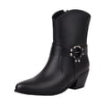 thumbnail image 1 of Women's British And Winter Women's Boots With Belt And Thick Heel Short Boots, 1 of 9