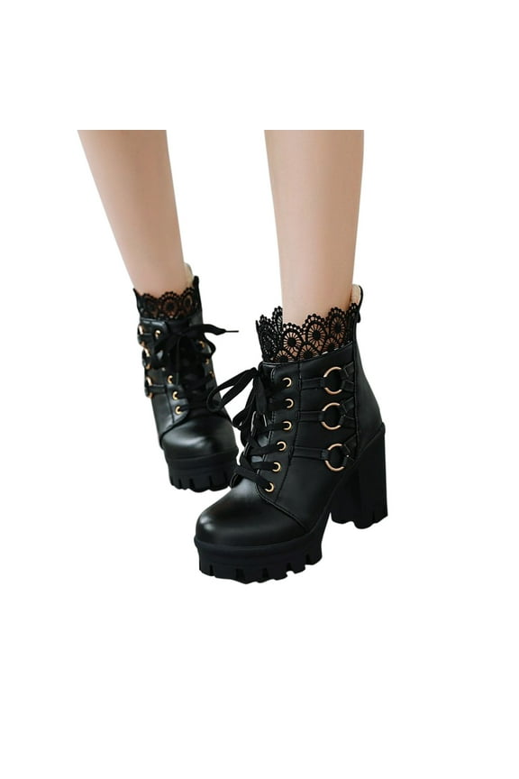 Women’s British Style Hollow Mesh Short Boots Mid Length Round Head Rubber Sole Solid Color Fashion Casual Comfortable Party Work Outdoor All Season