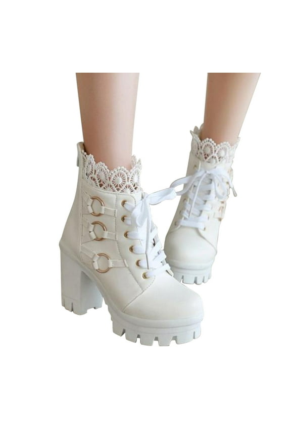 Women’s British Style Hollow Mesh Short Boots Mid Length Round Head Rubber Sole Solid Color Fashion Casual Comfortable Party Work Outdoor All Season