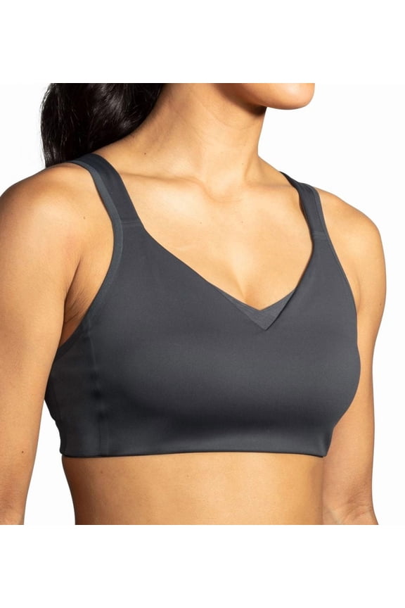 Women's Convertible Sports Bra for High Impact Running, Workouts & Sports with Maximum Support - Asphalt - 34 C