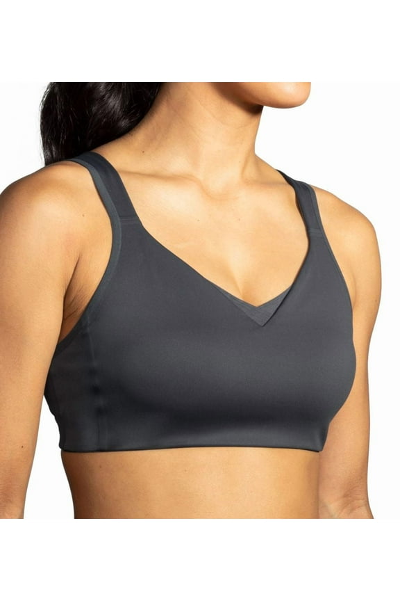 Women's Convertible Sports Bra for High Impact Running, Workouts & Sports with Maximum Support - Asphalt - 34 DD