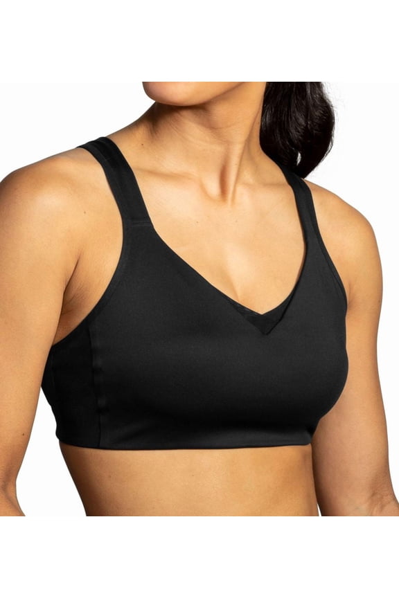 Women's Convertible Sports Bra for High Impact Running, Workouts & Sports with Maximum Support - Black - 36 DD