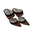 thumbnail image 1 of Women's Brown Pointy Heels with Open Back, 1 of 5