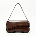 thumbnail image 1 of Women's Brown Shoulder Bag with Minimalist Flap Design, 1 of 8