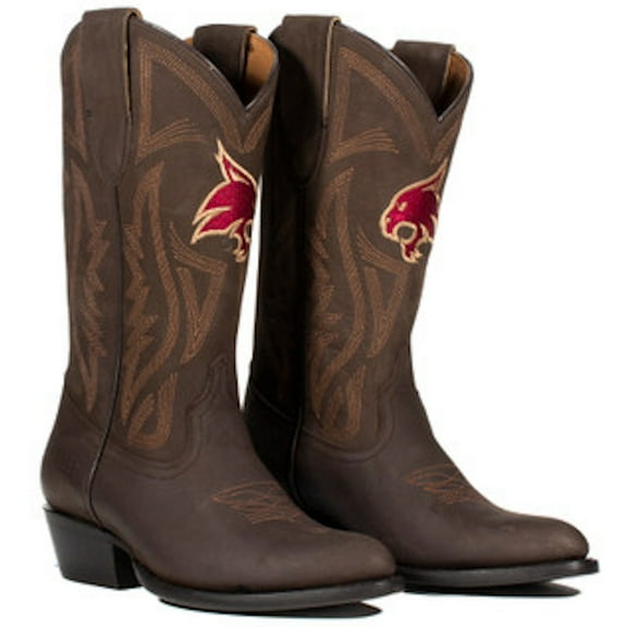 Women's  Brown Texas State Bobcats Western Boots