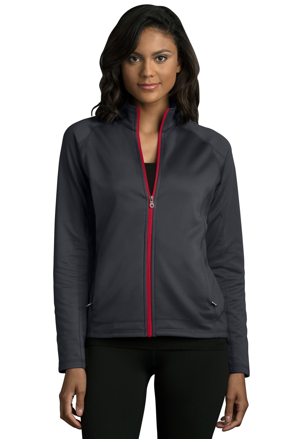Women's Brushed Back Micro-Fleece Full-Zip Jacket - image 1 of 5