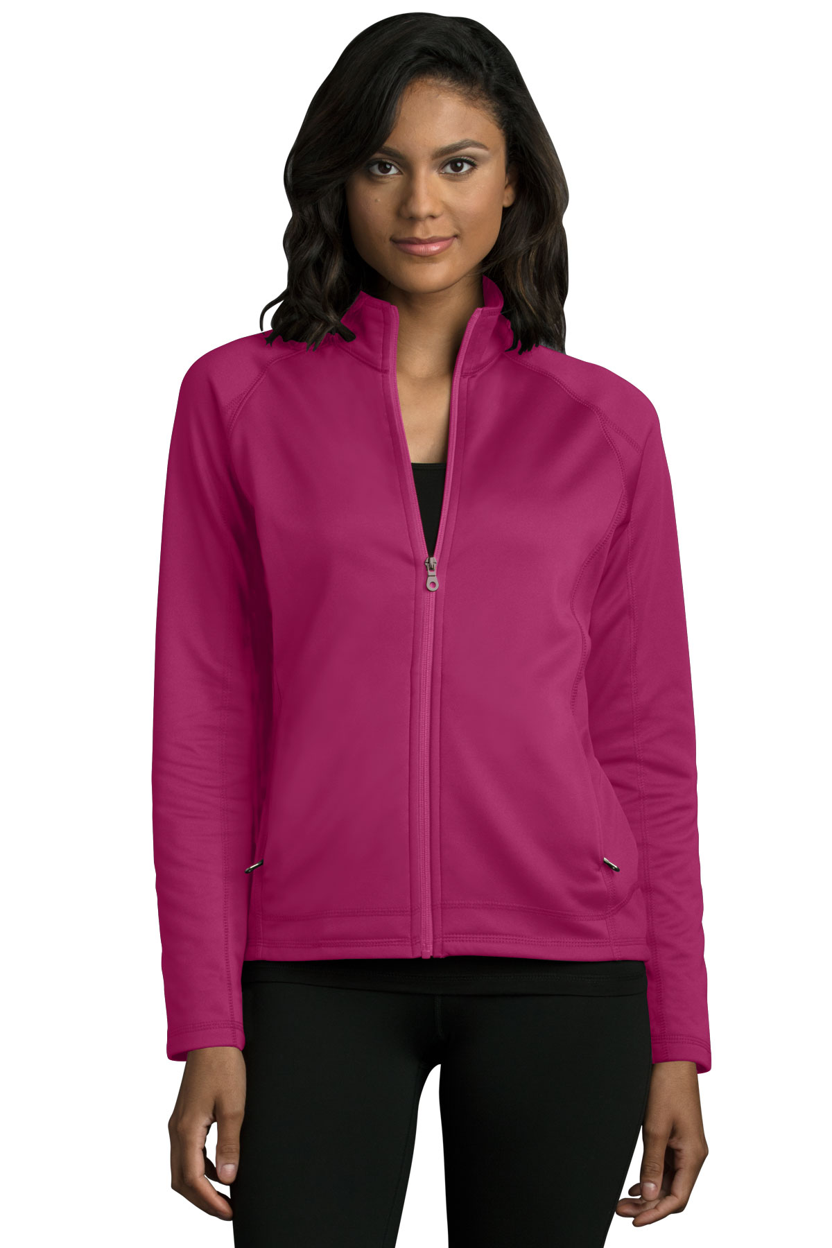 Women's Brushed Back Micro-Fleece Full-Zip Jacket - image 1 of 5
