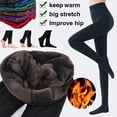 thumbnail image 1 of Women's Brushed Fleece Lined Thick Tights Warm Winter Thermal Pantyhose Style, 1 of 9