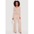 thumbnail image 1 of Women's Brushed Ribbed Knit Fold Over Flare Pants, 1 of 4