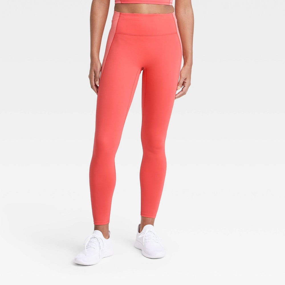Women's Brushed Sculpt High-Rise Leggings - All in Motion Coral Pink L 