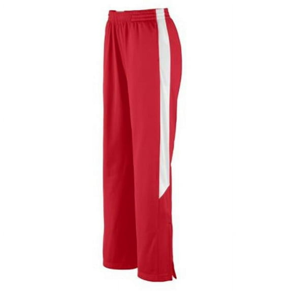 Women's Brushed Tricot Medalist Pants - Red/ White - S