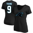 thumbnail image 1 of Women's Bryce Young Black Carolina Panthers Plus Size Fair Catch Name & Number Scoop Neck T-Shirt, 1 of 3
