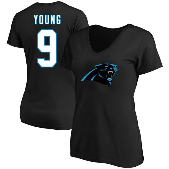 Women's Bryce Young Black Carolina Panthers Plus Size Fair Catch Name & Number Scoop Neck T-Shirt
