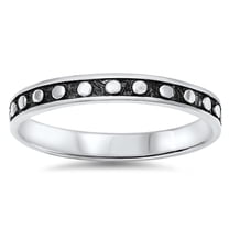 Women's Bubble Circle Dot Ring .925 Sterling Silver Band Jewelry Female Male Unisex Size 4